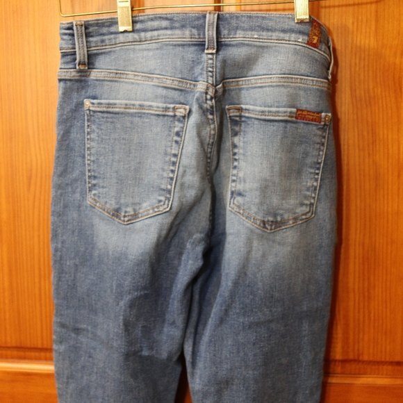 7 for all man Kind Custom Powerpuff Girls OOAK Art Work Jean High Rise Skinny 27 - Picture 11 of 15